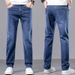 Men's Mid Rise Straight Leg Slim Fit Jeans Style For Fashionable Casual Wear_mkmklike.com