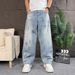 Trendy Men's Summer Jeans Hip Hop Personalized Letter High Street Style Cool Trousers Hong Kong Style 2026 New_mkmklike.com