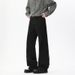 American-style High Street Men's Jeans, Autumn Trendy Patchwork Micro-flared Work Pants, Vintage Versatile Solid Color_mkmklike.com