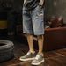 Men's Clothing Denim Shorts Color Men's High End New Style Five Point Pants Men's Summer Thin Youth Casual Shorts_mkmklike.com