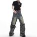 Pulse European And Niche Retro Distressed High-Waisted Three-Dimensional Patchwork Design American High Street Trendy Brand_mkmklike.com