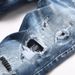 Men's Distressed Denim Jeans With Patchwork & Paint Splatter Design, Slim Fit Skinny Leg Ripped Casual Trousers_mkmklike.com