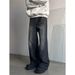 Vintage Washed Black Jeans – High-Street Clean Fit Straight Leg Pants (S-3XL) – Unisex Retro Denim For Men & Women_mkmklike.com