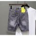 Men's Washed Denim Cargo Shorts - Summer Lightweight Streetwear Casual Straight Fit Stretchable 5-Pocket Short Pants_mkmklike.com