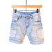 Men's Premium Workwear Denim Shorts Vintage Washed Light Blue Distressed Details 5 Inch Inseam Sizes 28 to 36_mkmklike.com