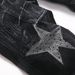 Men's Slim Fit Stretch Black Fashion Straight Denim Jeans With Micro Flare & Patchwork Design Punk_mkmklike.com