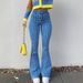 Women's Clothing Retro High Waisted Striped Skinny Jeans For Women In Autumn New Hot Girl Ins Color Corrected Slimming Slightly Spicy Trousers_mkmklike.com