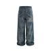 Men’s Vintage Chain Print Denim Jeans – Relaxed Straight-Leg Baggy Pants With 3D Detailing (S-XL, Blue)_mkmklike.com