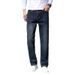 Thick Pure Cotton Loose Men's Jeans For Autumn And Winter, Business Plus Plus Size Straight Leg Versatile Casual Men's Pants, Wear-resistant_mkmklike.com