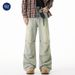 Nordmann Muqiu Clothing | American Street Hip-Hop Wrinkled Paratrooper Vintage Jeans Men's Loose Draped Wide-Leg Pants_mkmklike.com