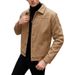 Cross-Border Autumn Winter New European American Solid Color Single-Breasted Lapel Woolen Coat Casual Business_mkmklike.com