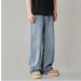 Classic American Vintage Washed Denim Jeans For Men - Relaxed Straight Leg Casual Trousers_mkmklike.com