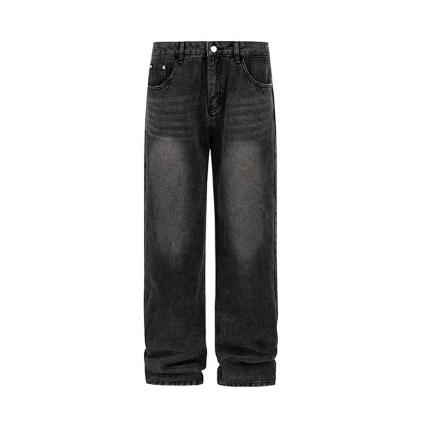 Men's Clothing Washed Straight Jeans Men's Spring Cleanfit Long Pants Wide Leg Mopping Pants_mkmklike.com