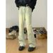 Nordmann Mud Yellow Jeans Men American Retro Loose Straight Trendy Brand High Street Versatile Cool Casual Pants_mkmklike.com