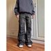 Men's Vintage Camo Jeans – Relaxed Fit Straight To Slightly Flared Denim Pants With Washed Effect (S-XXXL)_mkmklike.com