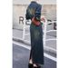 European Sleeved Denim Dress For Women In Spring And Autumn , New Waist Cinching Slim Fit Temperament Long Skirt_mkmklike.com