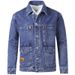 Men's Clothing Trendy Fashion Multi Pocket Lapel Casual Denim Jacket_mkmklike.com