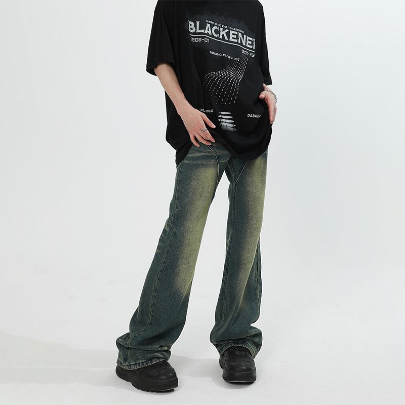 Nordmann High-End Feel Jeans For Men, Autumn And Winter Loose Straight Slimming Long Pants, High Street Trend American Style_mkmklike.com