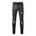 Cross-border Men's American Jeans Trendy Brand Ripped Men's Fashion Casual Versatile Trend Popular Slim-fitting Trousers 8666_mkmklike.com