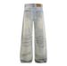 Punk Wateland Style Ditreed Dirty Wide-Leg Jean For Men Street Fahion Faded Wahed Looe Caual Straight Long_mkmklike.com