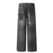 Unique High Street 3D Digital Direct Print Distressed Printed Jeans Men's Trendy Brand Washed Wide-Leg Straight Long_mkmklike.com