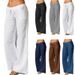 Women's Daily Streetwear Solid Color Full Length Casual Pants Wide Leg Pants_mkmklike.com