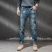 Men's Light Luxury Retro Stretch Slim Fit Straight Leg Casual Jeans High End Spring Summer New Style_mkmklike.com