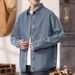 Workwear Denim Shirt, Men's Loose Plus Size Jacket, Cool And Stylish Shirt Jacket_mkmklike.com