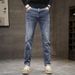 Men's Jeans 2025 New Trendy Loose Straight Leg Men's Spring Elastic Slim Fit Casual Long Pants_mkmklike.com