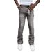 Laike Men's Stretch Jeans Street Fashion Casual Straight Leg Stacked Pants New Popular Ins_mkmklike.com