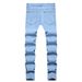 Men's Slim Fit Stretch Denim Jeans - Mid Rise Button Fly Skinny Jeans For Casual & Streetwear_mkmklike.com