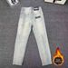 Men's Fleece-Lined Slim Straight Leg Jeans With "GOOD" Embroidery - Trendy Winter Denim Pants For Casual Style_mkmklike.com