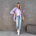 Women's Clothing Summer Casual Distressed Denim Jacket Tassels Ripped Details_mkmklike.com