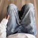 Cleanfit Vintage Embroidered Jeans – Straight Leg, Floral Jacquard, Retro Washed Denim For Men & Women (S-3XL)_mkmklike.com
