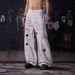 Utility Cargo Pants With Star Patches Multi-Pocket Distressed Wide-Leg Jeans Unisex Streetwear Aesthetic_mkmklike.com
