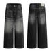 Men's Clothing Vintage Washed Black Gray Straight Leg Jeans For Men & Women - Relaxed Fit, Comfortable & Stylish Casual Trousers_mkmklike.com