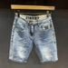 Men's Straight Leg Denim Shorts Summer Style Loose Fit Casual Five Point Pants High Street Fashion_mkmklike.com