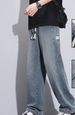 Star Pattern Jeans Men's Summer Thin 2024 New Trendy Brand American Spring And Autumn Casual Loose Straight Pants_mkmklike.com