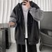 Hong Kong Style Casual Cardigan Jacket For Men, Autumn And Winter, Fleece Lined, Thickened, Korean Trendy Patchwork_mkmklike.com