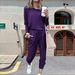 2025 Autumn New Independent European And American Cross-Border Women's Clothing Home Solid Color Casual_mkmklike.com