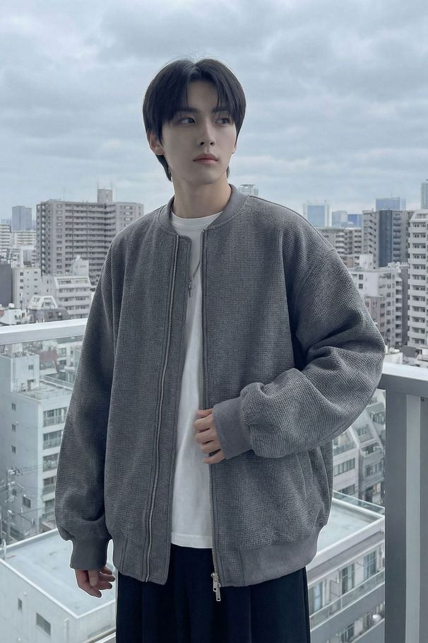 Vintage Japanese-style Waffle Knit Heavy Baseball Men Women, Trendy Brand Spring And Autumn, Casual Versatile Jacket For_mkmklike.com