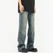 Men's Clothing Vintage Washed Distressed Denim Jeans For Men - Classic Straight Leg Relaxed Fit With Multiple Pockets (Retro Blue, S-XXL)_mkmklike.com