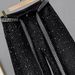 Retro Denim Jeans Rhinestone Embellished Loose Fit Heavy Duty Wide Leg Pants Spring Trend For Women_mkmklike.com