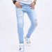 Stylish Men's Slim Fit Stretch Denim Jeans With Distressed Details - Comfortable & Trendy For Casual Wear_mkmklike.com