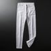 Men's Slim Fit Stretch Denim Jeans - Premium White Summer Lightweight Casual Trousers_mkmklike.com