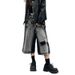 American Style Ripped Denim Shorts Men's Summer Thin Cropped Vibe Trendy Brand Loose High Street Versatile Pants_mkmklike.com