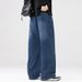 Large Size Men's Wholesale Spring New Loose Wide-leg Jeans Men's Trendy Brand Drape American High Street Straight Jeans_mkmklike.com