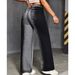 Washed Straight-leg Women's Washed Denim Stretch Jeans, Loose Fit To Flatter The Figure_mkmklike.com