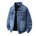 Men's Clothing High End Denim Jacket For Men Autumn And Winter Thick Korean Style Embroidered Long Sleeved Top Douyin Retro Versatile Men's Jacket_mkmklike.com