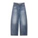 Women's Clothing Women's Ripped Mid Waist Jeans Summer Fashion Rolled Up Style_mkmklike.com